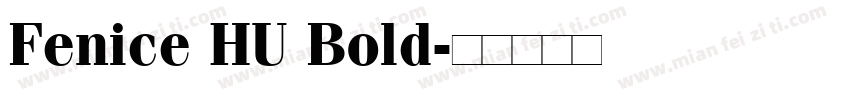 Fenice HU Bold字体转换